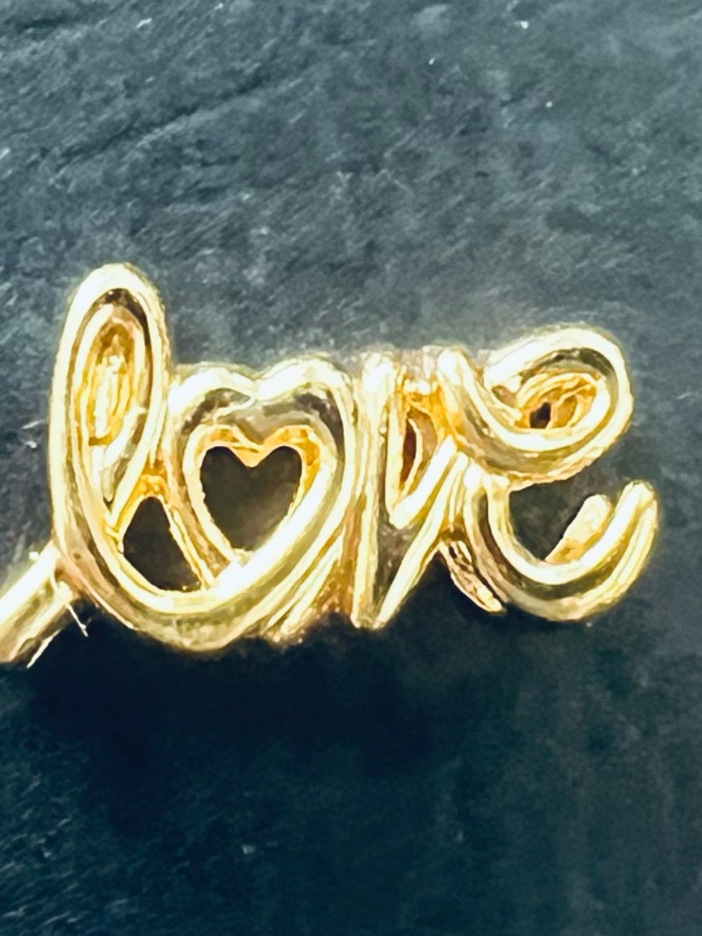 Pandora Gold 'Love' Script Bracelet Charm